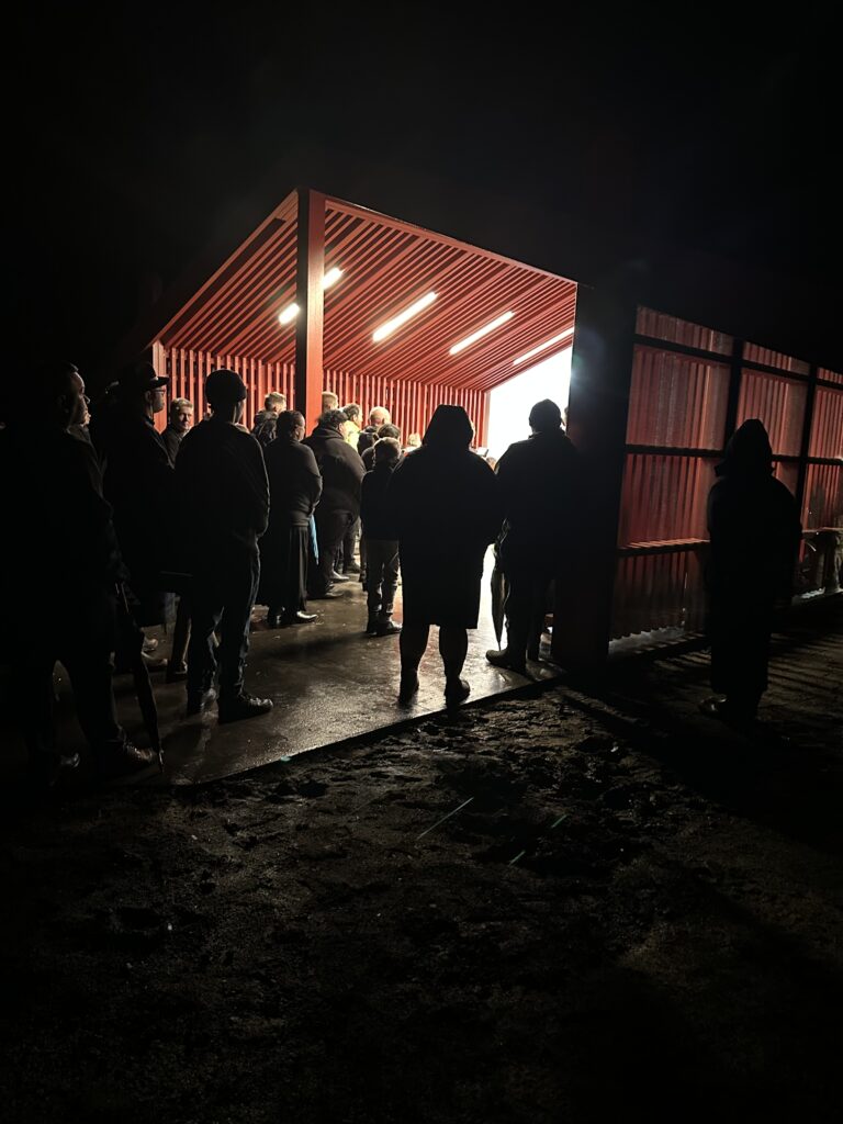 Gathering outside marae